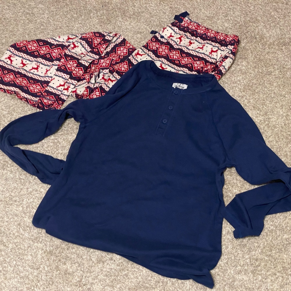 Lang’s Men Christmas Winter PJs, size medium, 2 piece